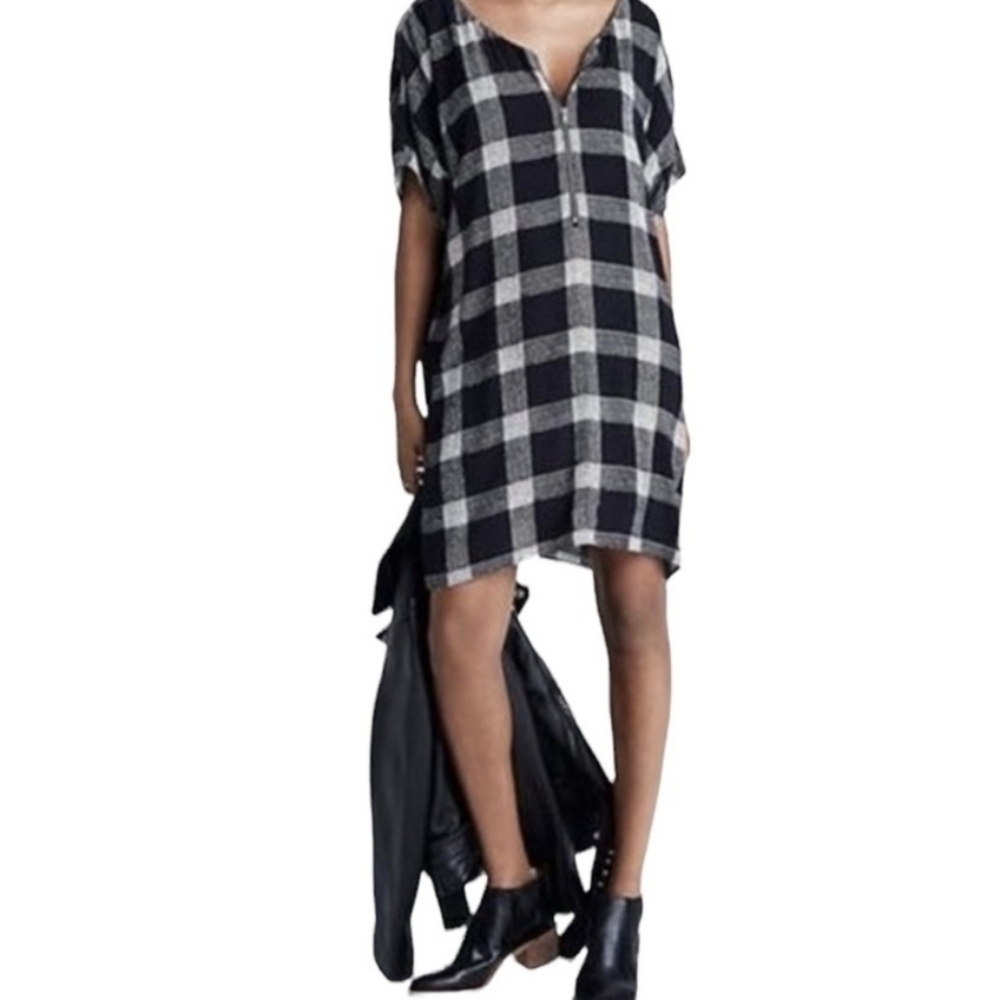 Madewell Zip-Front Shift Dress - Size M